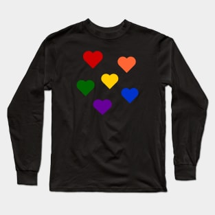 Colorful Hearts Long Sleeve T-Shirt